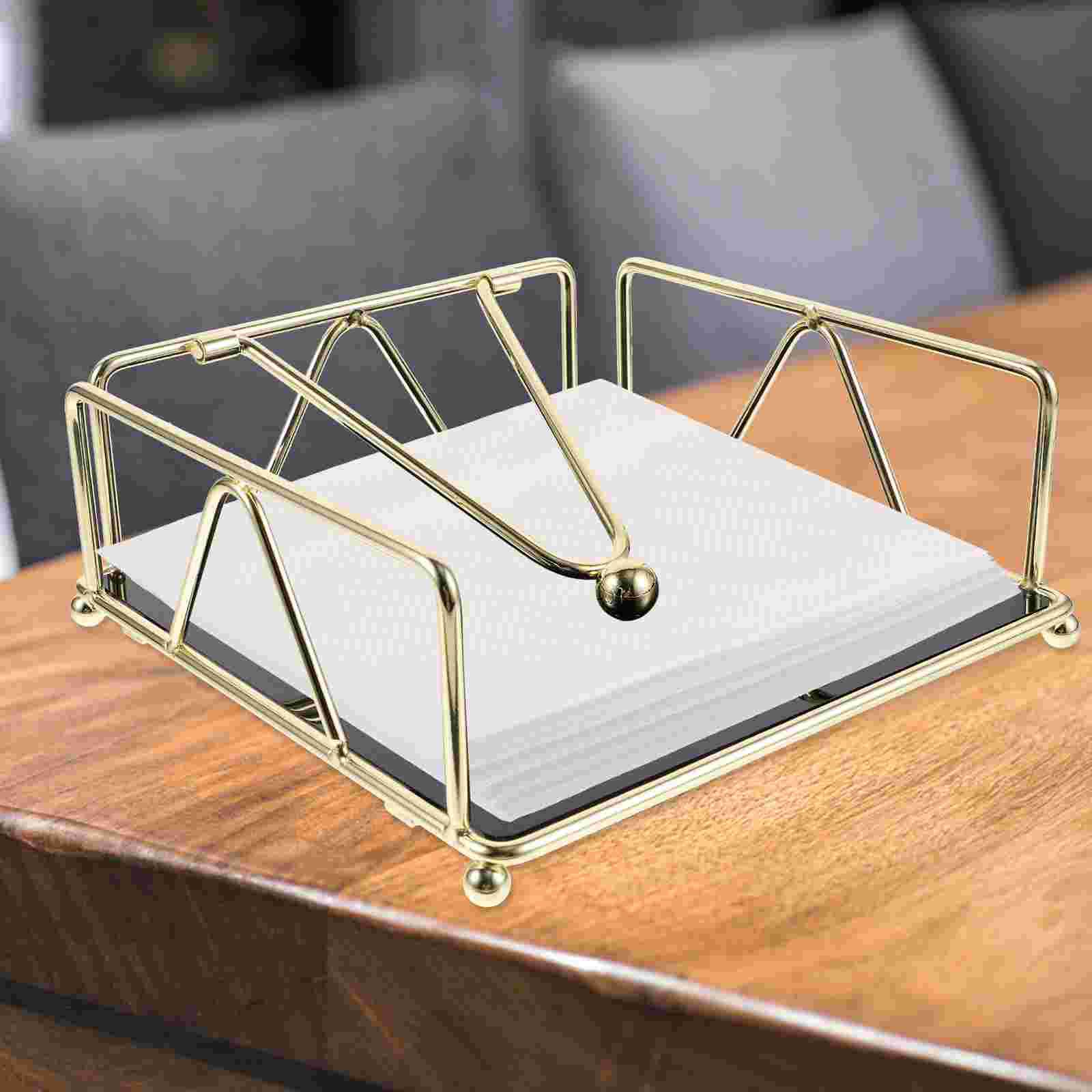 

Железный держатель для салфеток, бумажное полотенце, настольный ящик для хранения, картонная стойка (золото) Акриловая винтажная стоячая кухня KTV золотистый