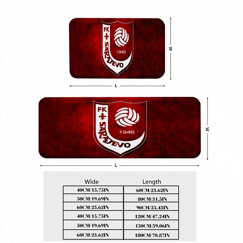 FK Sarajevo Print Flannel Kitchen Mat Christmas Soft Area Rug Non Slip Floor Carpet Home Decoration