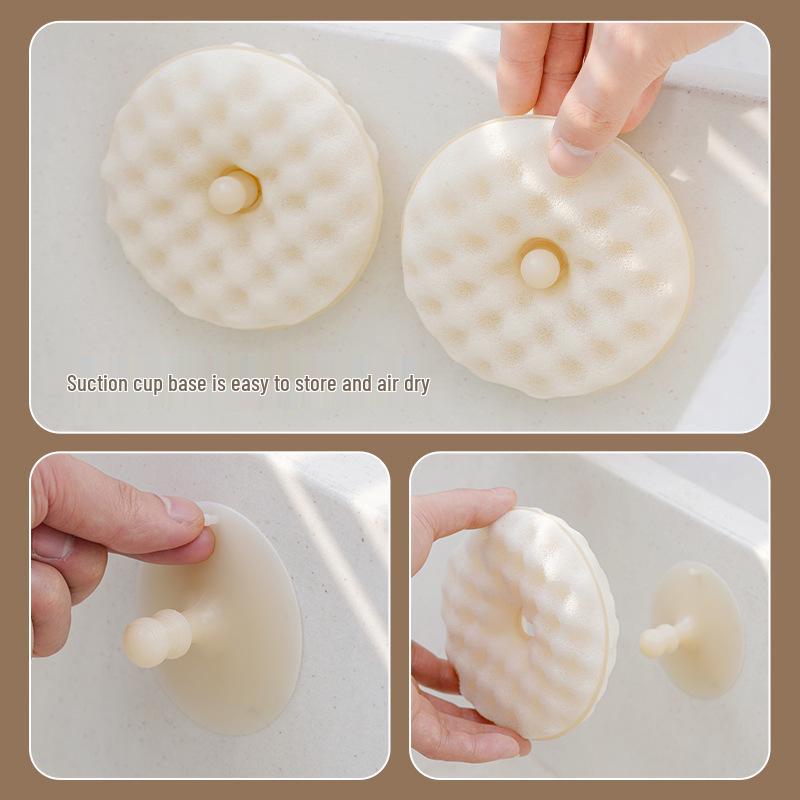 Double-Sided Honeycomb Sponge Scrubber for Kitchen Cleaning