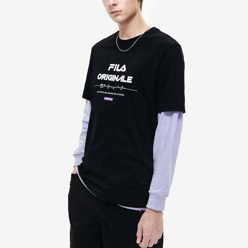 New FILA T Shirts Men's Jet Black F11M329111A-BK