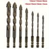 7pcs Four-blade Sawtooth Dry Eccentric Drilling Household Ceramic Glass Concrete Wet and Dry Tungsten Steel Drilling Bit.