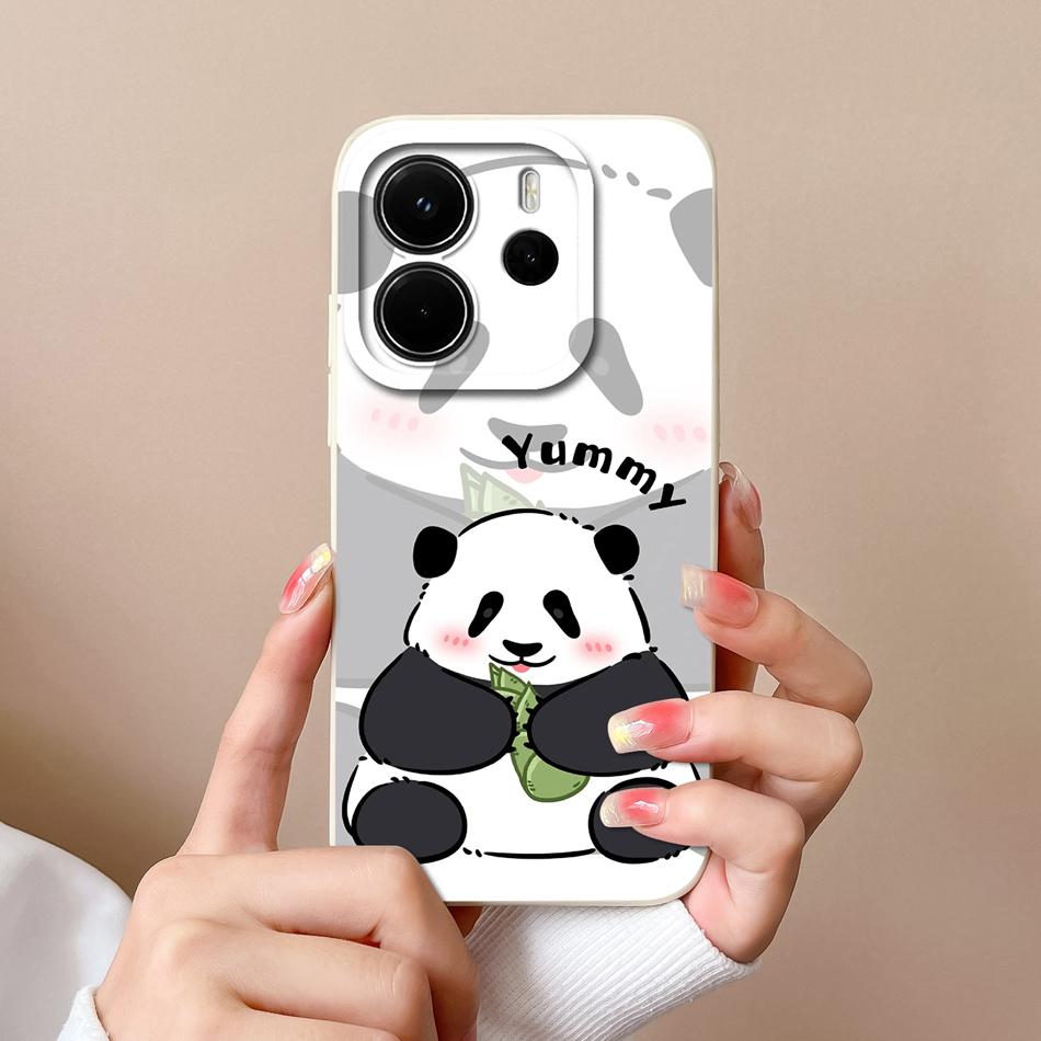 For Redmi Note 14 4G Europe Case Cute Cartoon Full Protection Funda For Redmi Note14 Liquid Silicone Shockproof Back Covers Capa