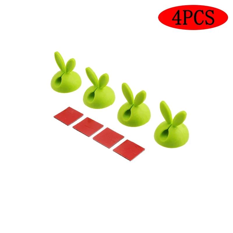 4Pcs  Mini Cable Winder Organizer USB Charging Cable Clips Desk Tidy Organiser Wire Cord Holder Protectors In Home Office Car