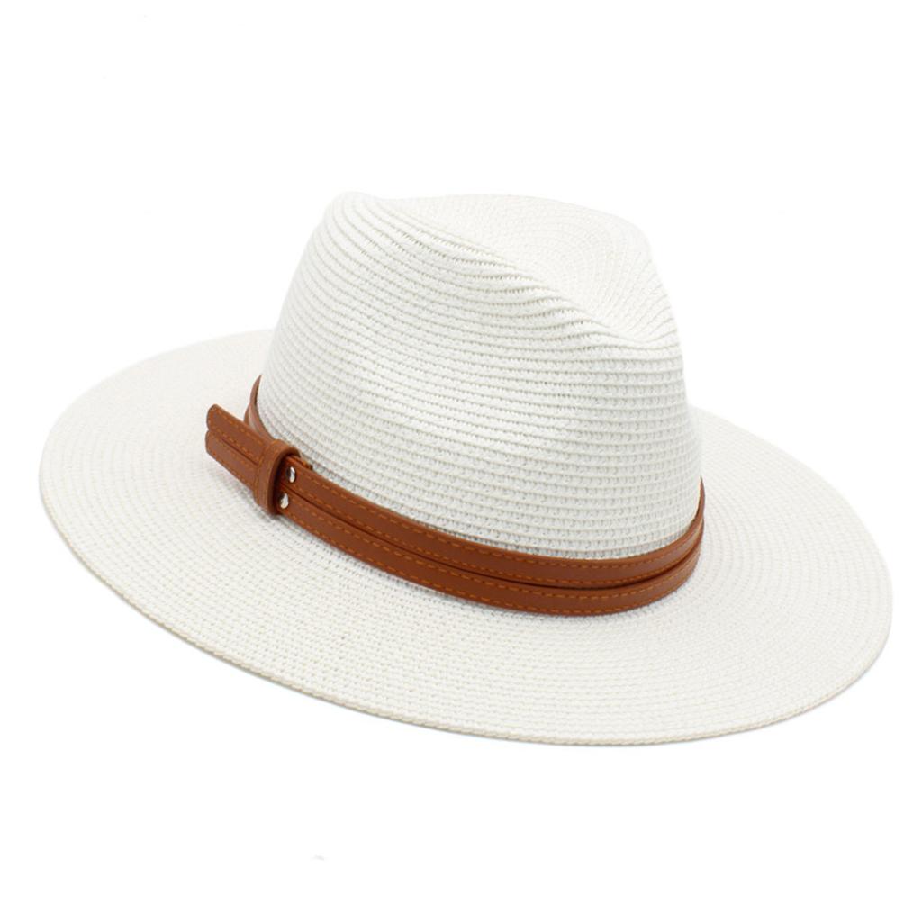 Elegant Wide Brimmed Straw Hat Handwoven Breathable Ethnic Straw Hat Holiday Vacation Hat Western Sun Hat