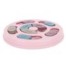 Pet Treat Puzzle Toy Interactive Prevent Slip Round Dog Slow Feeder Toy for Cat Puppy Pink