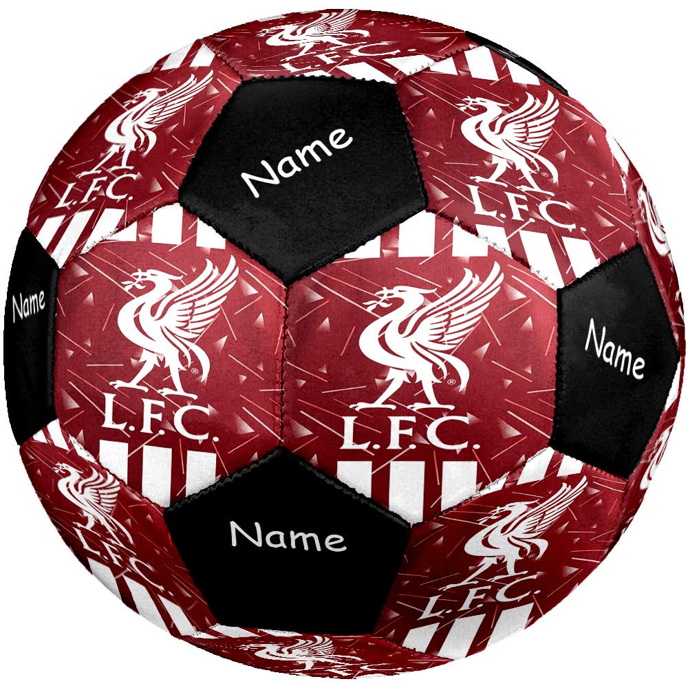 Individuell beschriftbarer Fußball im Thema Liverpool Football Club, Größe 5, Geeignet für Spiele in der Halle und im Freien, ein Geschenk für jeden geeignet.