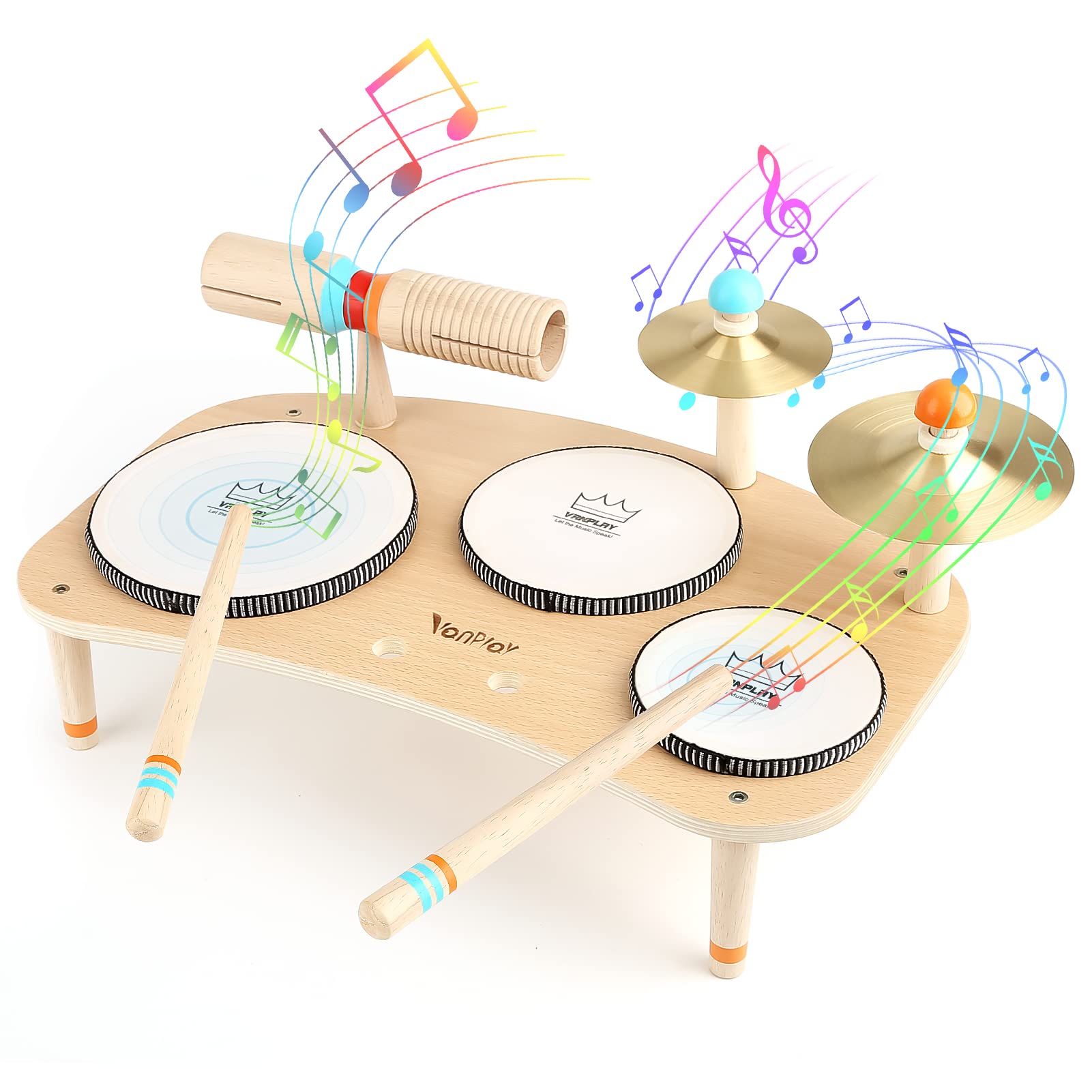 

Vanplay Drum Wooden Percussion Perfect Birthday Gift for and 5th Birthday Boys and Girls Set, Kids Toy, 1st, 2nd, 3rd, 4th,