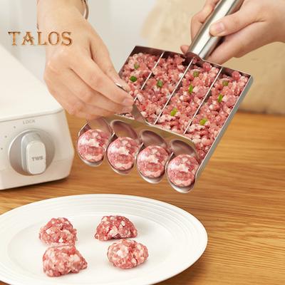 Outil de fabrication de boulettes de viande en acier inoxydable manuel antiadhésif fabricant de boulettes de viande gain de temps portable cuillère à boulettes de viande fabricant de boulettes cuisine maison outils de cuisine pour