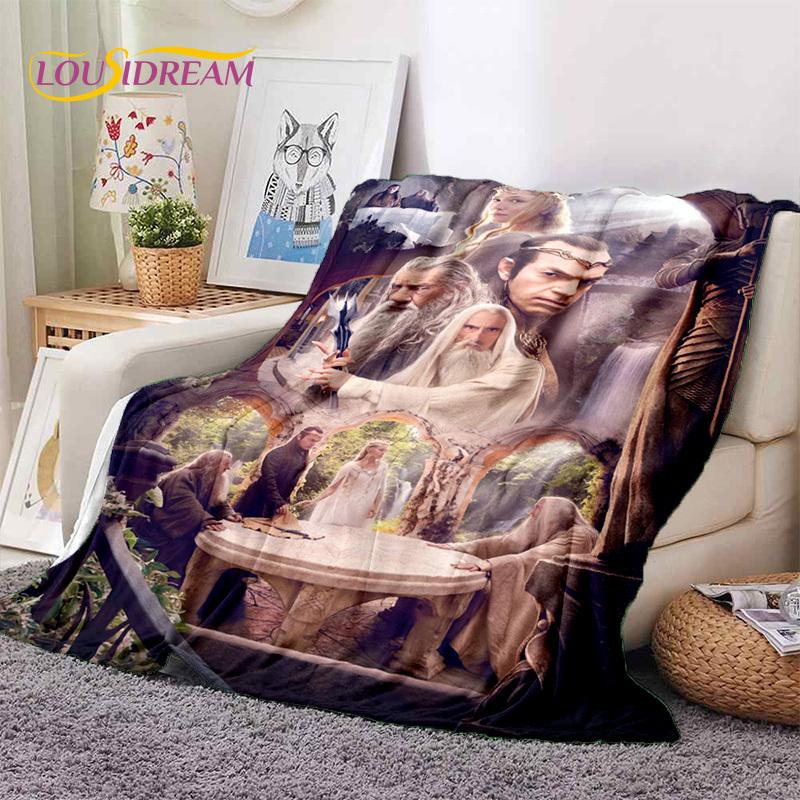 L-Lord of The Rings H-Hobbit Movie Soft Blankets,Keep Warm Throw Blanket Comfortable Blanket for Picnic Beds Sofa Home Bedroom