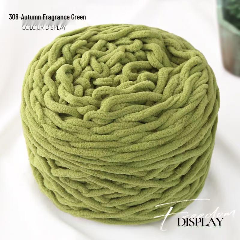 New 3.8 Liang Colored Ice Yarn: Thick Single-Strand for Crochet - Ideal for Shoes, Slippers, Scarves, and Seat Cushions.