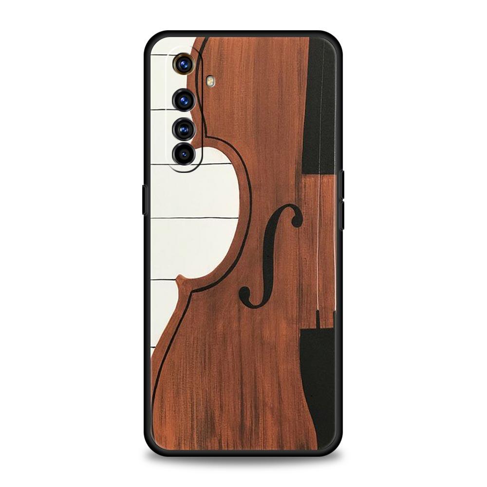 Music Instrument Guitar Piano Phone Case For Realme 10 9 8 5G 7 6 GT2 Pro Plus 9i 8i C21 C11 C25 C35 GT Neo 2 3 3T Soft Cover