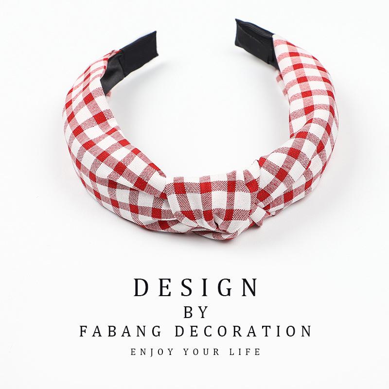 Korean Style Women's Striped Criss-Cross Bow Headband for Yoga & Face Washing