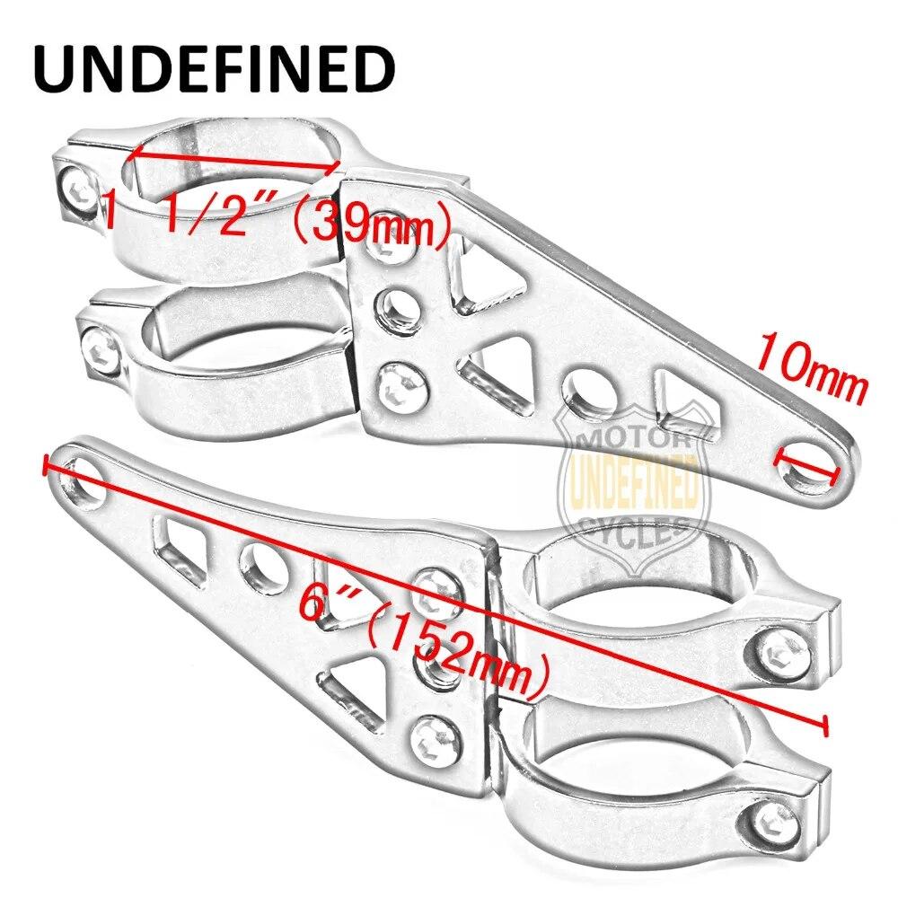 Chrome Motorcycle Headlight Bracket 39mm Front Fork Tube Mount Clamps For Harley Honda Suzuki Sportster XL 883 1200 Universal
