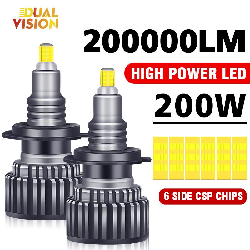 

H7 Led Bulb Canbus H1 H8 H9 H11 Fog Lights 9006 Hb4 9005 Hb3 Led Lamps 360 200000LM 200W 3D Auto 6000K Super Mini Diodes H1
