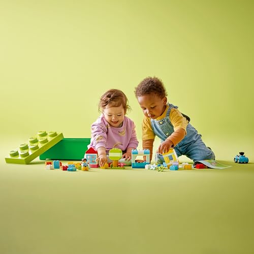 LEGO Duplo Duplo Container Deluxe Set, Educational Toy for Toddlers, Boys and Girls, First LEGO Building Blocks, Ages 18 Months, 2 Years, and 3 Years,