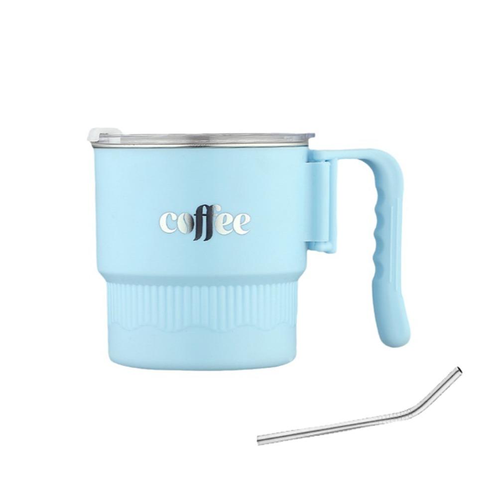 Leak-proof Double Layer Coffee Mug Sealed Stainless Steel Coffee Mug  Portable Use 280ml синий