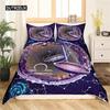 Twelve Constellation Duvet Cover Mysterious Constellation Room Decor Red Brown Galaxy Boys Girls Starry Sky Outer Space Decor