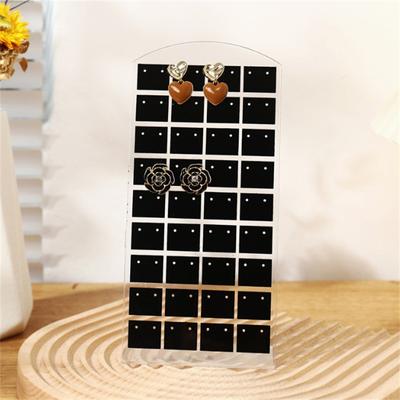 72 Holes Plastic Jewelry Display Show Rack Earrings Pendant Ear Hook Stand Storage Shelf Showcase Organizer Holder