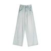 KENH Women's Light Blue High Waist Wide Leg Jeans, Four Seasons Wearable, 2024 New Loose Floor-Length Style