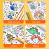 Graffiti Coloring Book Rich Theme Adhesive with Handle Astronaut Pattern Kids Watercolor Graffiti Book Stationery Supply