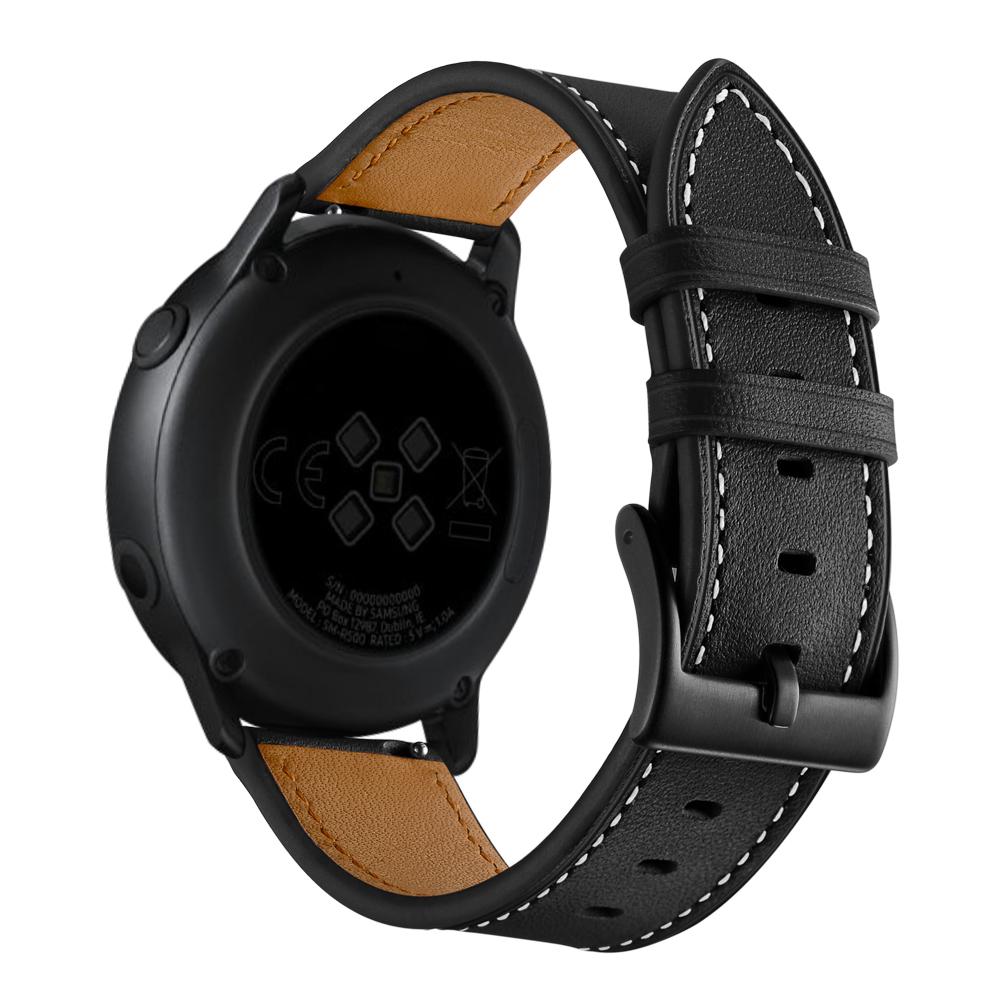 20mm Smart Watch Replacement Strap for Samsung Galaxy Watch4 Classic/Galaxy Watch4/Galaxy Watch Active1/Active2 Genuine Cow Leather Band