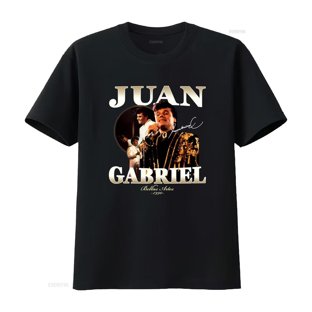 Juan Gabriel Bellas Artes 1990 T-Shirt Retro Musiklegende Fan vintage Gewaschen Bequem Weich Unisex Lässig Atmungsaktiv Leicht