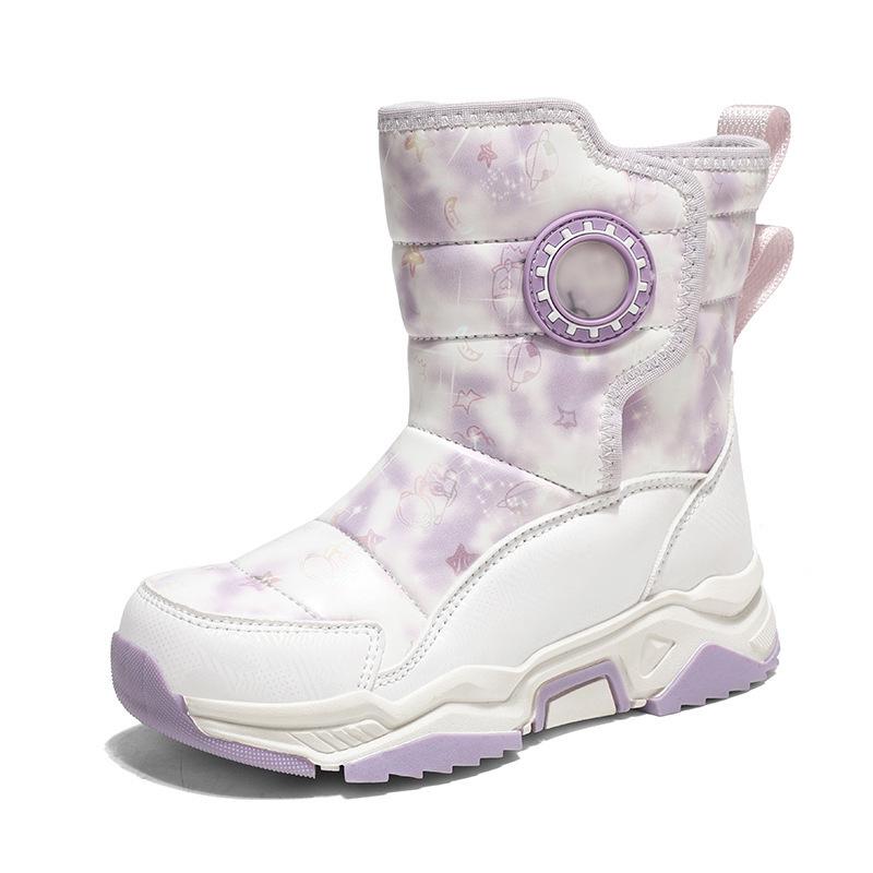 2024 Kids' Mid-Calf Winter Snow Boots for Boys and Girls