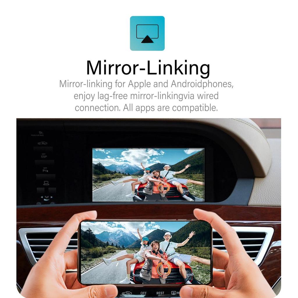 Sinairyu Drahtlose Apple CarPlay Android Auto Decoder Box Mirror-Link Kompatibel für Mercedes Benz S-Klasse W221 2006-2013 NTG3.0 NTG3.5