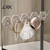 No Drill Wall Hooks Acrylic Adhesive Hooks, Hexagonal Wave Shape, Drilling Easy Dorm Room Installation Hook, Modern Style Clear for Bathroom