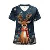 Womens V-Neck Short Sleeve T-Shirt With 3D Print Design Lightweight Breathable Casual Daily Wear