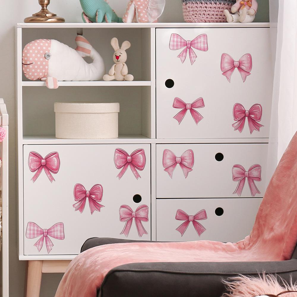 Cartoon Bow Bedroom Living Room Home Wall Background Beautification Decoration Wall Stickers