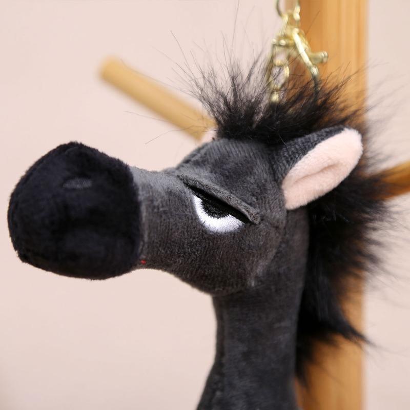 New Year Horse Mascot Toys Keychain Cartoon Horse Pendant Plush Doll Soft Stuffed Animal Horse Doll Bag Pendant Gilrs Gifts