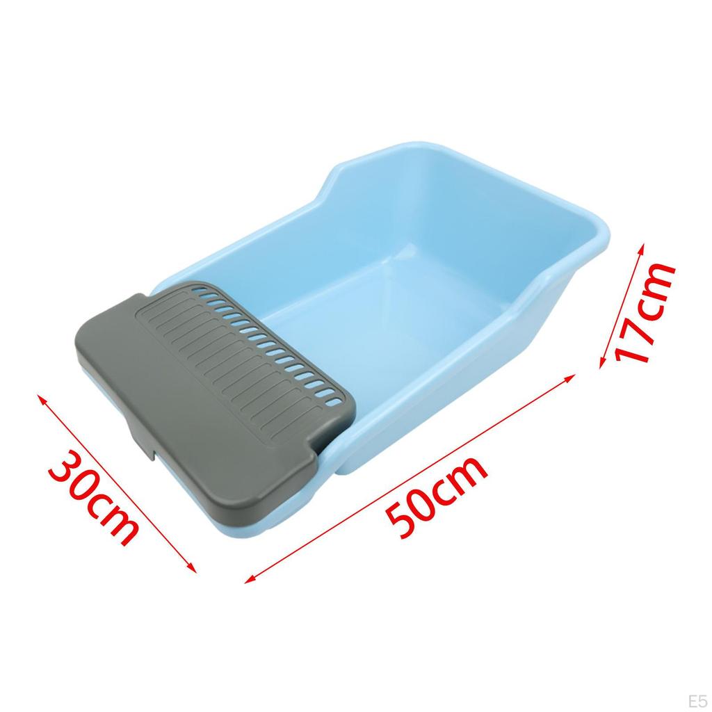 Cat Easy to Clean Kitten Toilet Detachable with High Side Portable Open Top Pet Litter Tray for