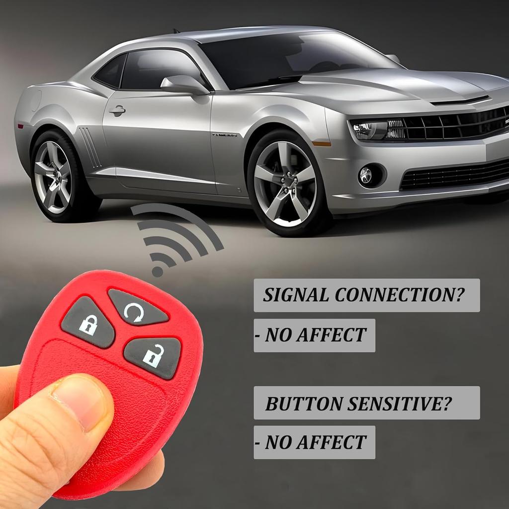 Key Fob Cover Case Shell Fit for Chevy Silverado Avalanche Equinox Express Traverse GMC Yukon Sierra 1500 2500 3500 HD Acadia OUC60270 (4 Buttons B)