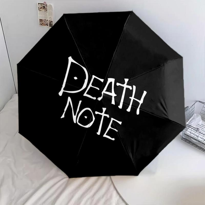 

1 PC Automatic Folding Umbrella - Death Note Pattern, Portable & Foldable Design with 8 Ribs, Christmas Birthday Gifts