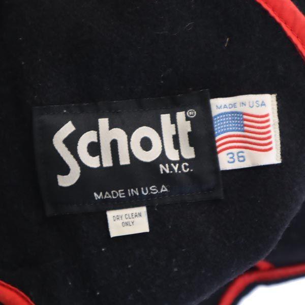 SCHOTT Сделано в США Шерстяная куртка 36 темно-синяя Мужская Б/У
