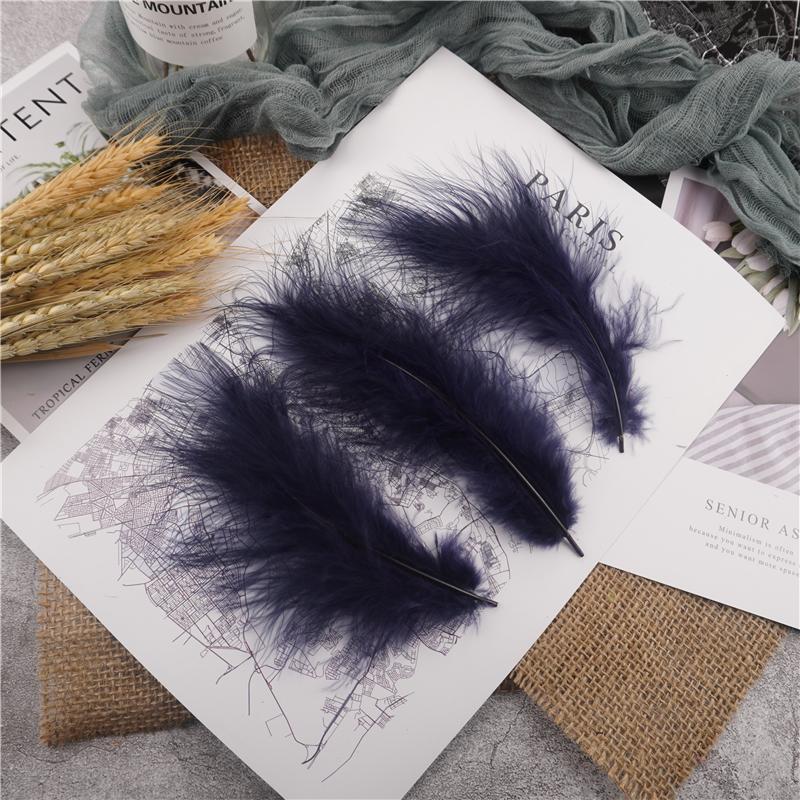 10-15Cm Fluffy Turkey Feathers Hard Stick Colorful Marabou Plume Wedding Party Decoration Jewelry Creation Accessories