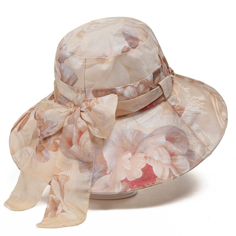 Sun hat spring and summer sun protection breathable thin cool hat old women's basin hat bucket hat sun hat