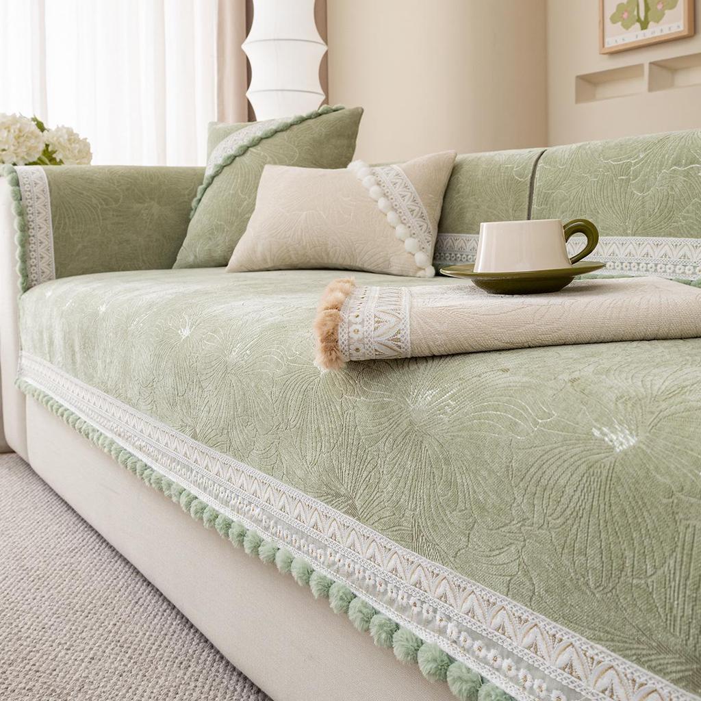 Universal Non-Slip Chenille Sofa Cushion Cover - French Luxury