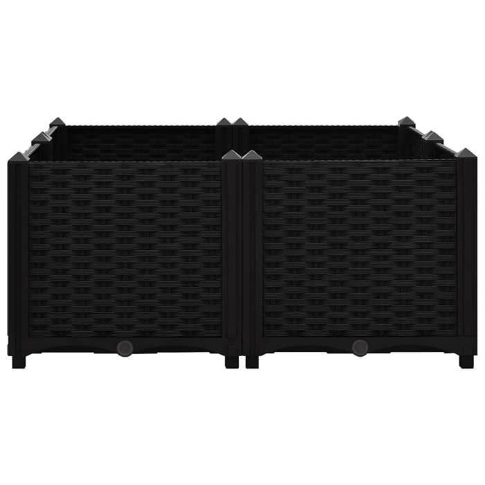 316540 vidaXL Lit surélevé 80x80x38 cm Polypropylène