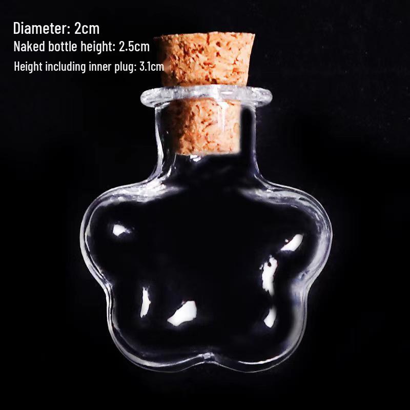 Golden Stars DIY Wishing Bottle - Mini Drift Glass Bottle with Cork Seal