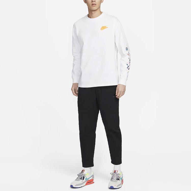 Nike T Shirts Men's White Crew Neck Moderate Straight Fit FD9896-100