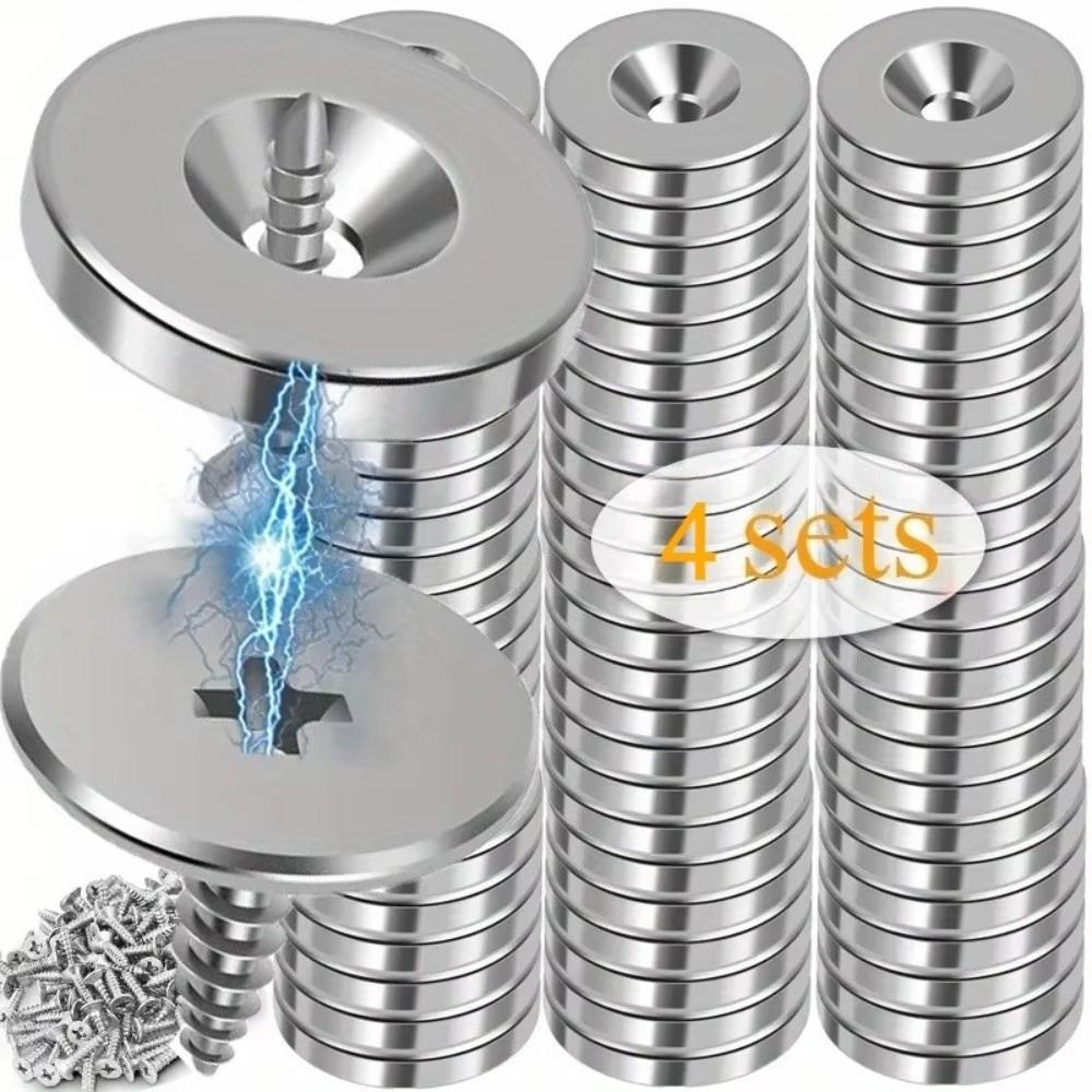 Round Magnetic Lock for Furniture Closer for Furniture Hardware Magnetic Door Catch