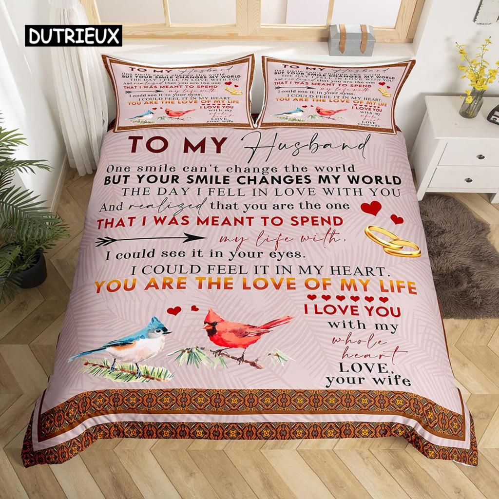 Kardinal Bettbezug Set Roter Vogel Bettwäsche Set für Kind Jugendliche Kiefer Baum Bettdeckenbezug Tier Schnee King Size Weicher Steppdeckenbezug