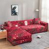 Christmas Sofa Cover for Living Room Elastic Spandex L Shape Sectional Couch Slipcovers Home Decor Xmas Santa Clause Sofa Covers