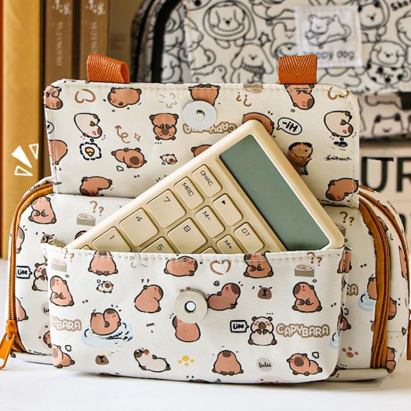 Capybara Large Capacity Pencil Case, Pencil Pouch, Pencil Bag, Pen Case, Pen Pouch, Pen Bag, Pencil Pouches, Pencil Bags, Green Pencil Case