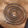 Vintage S925 Sterling Silver Oxidized Popcorn Chain Necklace for Men & Women