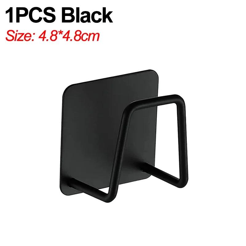 Stainless Steel Sink Sponge Holder Self-Adhesive Kitchen Sponges Storage Drain Racks Wall Hooks Dishcloth Rag Organizer Holders