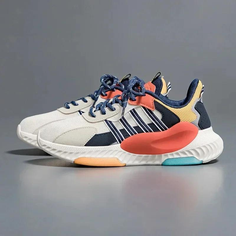 

Высококачественная мужская повседневная обувь, брендовые мужские кроссовки, новые удобные нескользящие мягкие толстые подошвы, кроссовки Mela Tenis Masculino 35 оранжевый