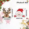 LOKIPA Christmas Car Sticker, 2PCS Christmas Car Window Decals Cute Santa Car Window Stickers for Christmas Car Decorations Accessories (Reindeer and